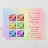 Macro Rainbow Rozen Wedding Invitting Kaart (Voorkant / Achterkant)