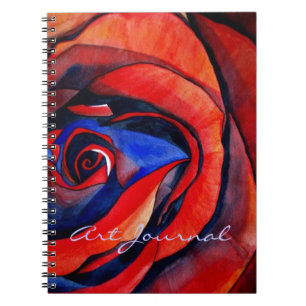 Macro red rose abstract art Journal Notitieboek