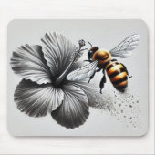 Macro-Uitzicht van een honingbij Muismat (Voorkant)