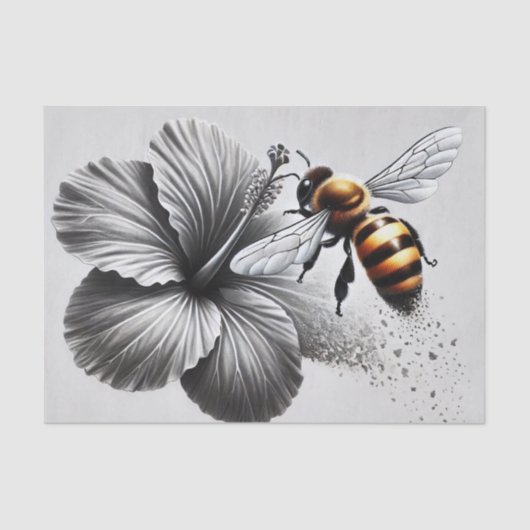 Macro-Uitzicht van een honingbij Tissuepapier (Voorkant)