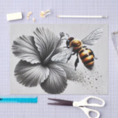 Macro-Uitzicht van een honingbij Tissuepapier (Craft)