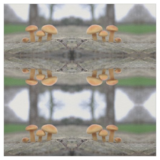 Macro van Tiny Toadstools patterned Stof (Swatch)