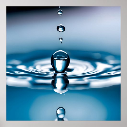 Macro waterdruppels poster (Voorkant)