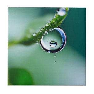 Macro waterdruppels tegeltje