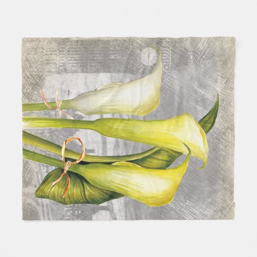 Macrobloem Calla lily Fleece Deken (Voorkant (Horizontaal))