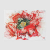 Macrobloesem van de rode Waterverf Tissuepapier (Voorkant)