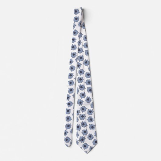Macrofagen - Blauw op Wit Stropdas (Achterkant)