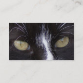 Macrofoto-ogen van een kat, persoonlijk en visitekaartje (Achterkant)