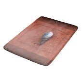 Macrofoto van slak op Terracotta Badmat (Gekanteld)