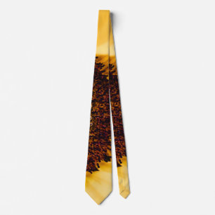 Macrofotografie van een zonnebloem stropdas