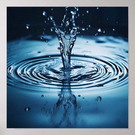 Macrofotografie van waterdruppel poster (Voorkant)