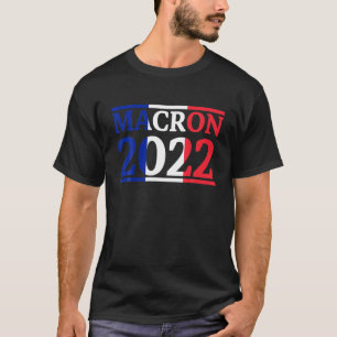 Macron 2022  - Frankrijk - vlag Macroaan voor Pres T-shirt