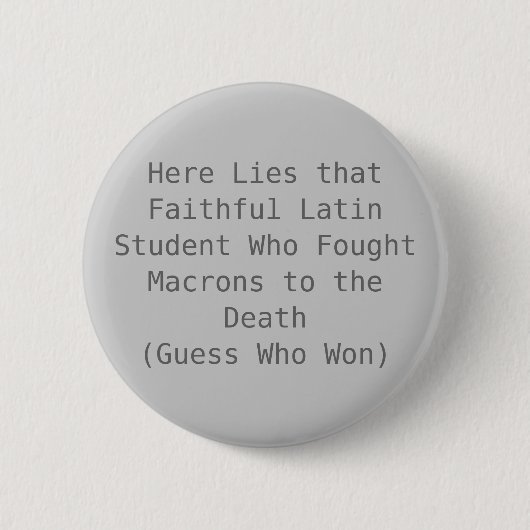 Macron Death Ronde Button 5,7 Cm (Voorkant)