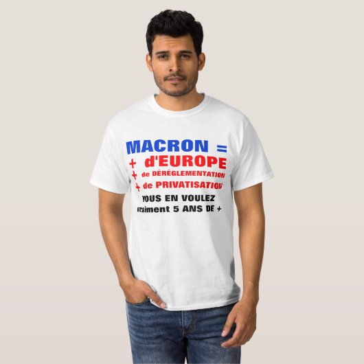 MACRON = Dérégulation = T-shirt Mondialisation (Devant entier)