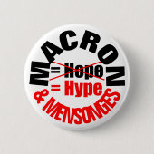 MACRON Hype en Lie MENSONGES Button (Voorkant)