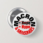 MACRON Hype en Lie MENSONGES Button (Voorkant /achterkant)