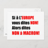 MACRON = Mondialisation - Carte postale (Devant / Derrière)