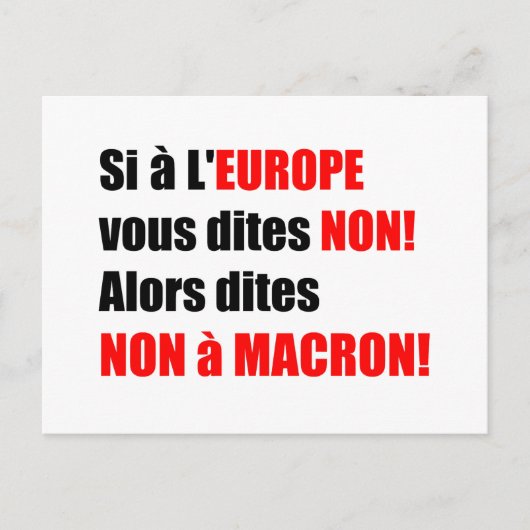 MACRON = Mondialisation - Carte postale (Devant)