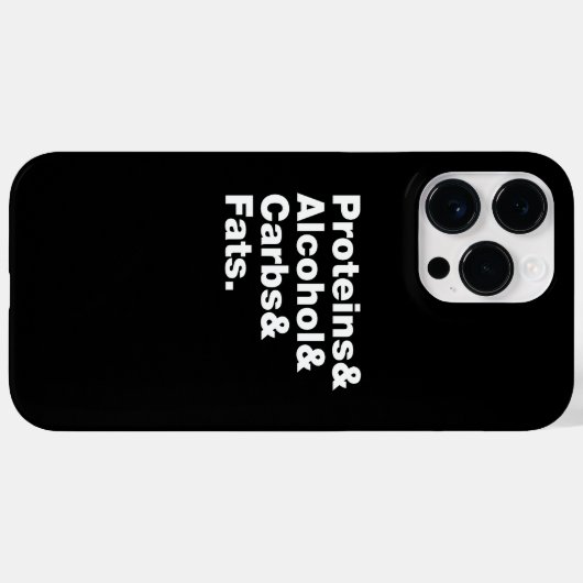 Macronutriënten. Eiwitten & Alcohol & Carbs & Vett Case-Mate iPhone Case (Achterkant (horizontaal))