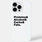 Macronutriënten. Eiwitten & Alcohol & Carbs & Vett Case-Mate iPhone Case (Achterkant)