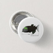 Macropinna microstoma werkelijke grootte ronde button 3,2 cm (Voorkant /achterkant)