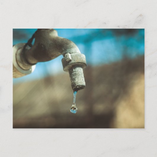 Macrowaterdruppel Briefkaart (Voorkant)