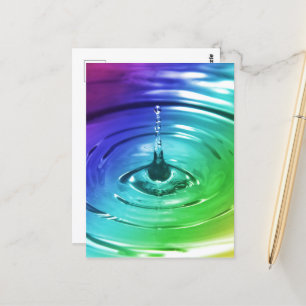 Macrowaterdruppel Briefkaart