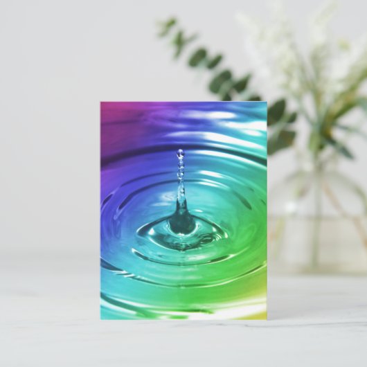 Macrowaterdruppel Briefkaart (Staand voorkant)