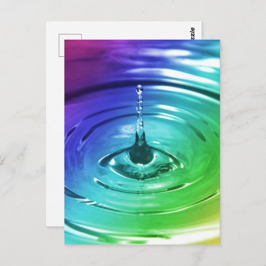 Macrowaterdruppel Briefkaart (Voorkant / Achterkant)