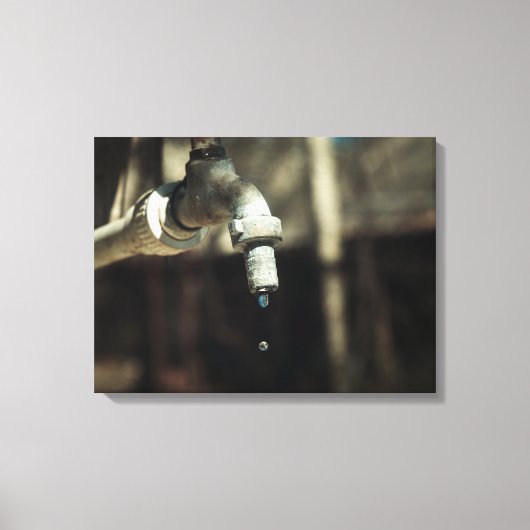 Macrowaterdruppel Canvas Afdruk (Voorkant)