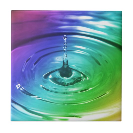 Macrowaterdruppel Tegeltje (Voorkant)