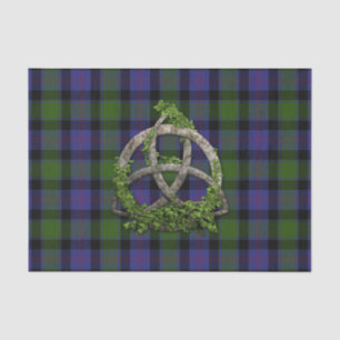 MacTaggart Tartan en Celtic Trinity Knot Tissuepapier