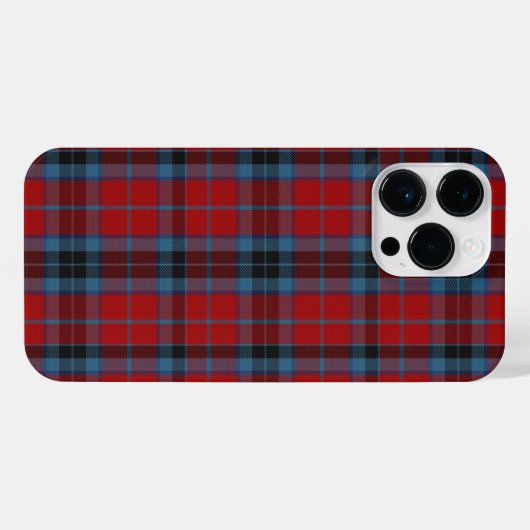 MacTavish Tartan Red en Blue Pset iPhone Hoesje (Achterkant horizontaal)