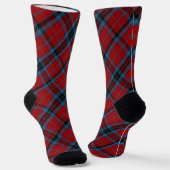 MacTavish Tartan Red en Blue Pset Sokken (Gebogen)