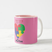 MacTown Autisme Bewustzijn, Tweekleurige Koffiemok (Voorkant rechts)