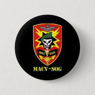 Macv-sog Army Unit Small Patch Full Color Vietnam Ronde Button 5,7 Cm