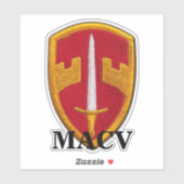 MACV Vietnam Oorlogsveteranen voeren Sticker uit (Vel)