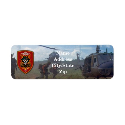 Macvsog-nummer Vietnam War Address Etiket (Voorkant)