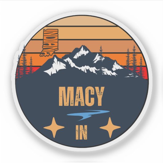 Macy, Indiana Sticker (Voorkant)