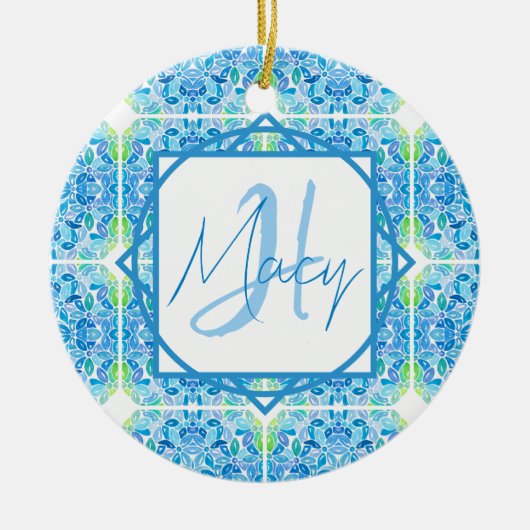 Macy Mosaic Christmas Ornament (Voorkant)