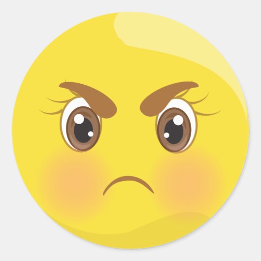 Mad & Angry Emoji Face Stickers (Voorkant)