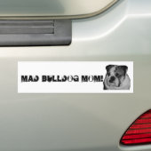 Mad Bulldog Mam Car Bumpersticker! Bumpersticker (Op auto)