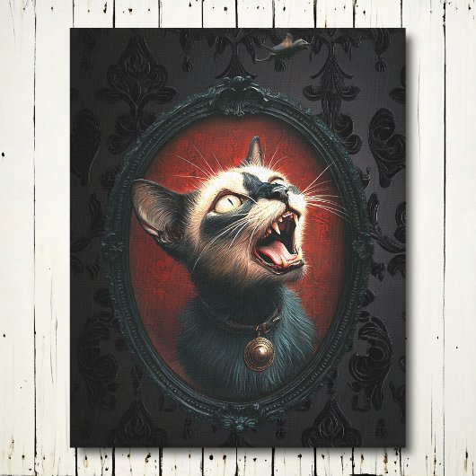 Mad Cat Canvas Afdruk