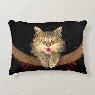 Mad Cat Painting - Cute Original Cat Art Accent Kussen