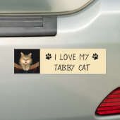 Mad Cat Painting - Cute Original Cat Art Bumpersticker (Op auto)