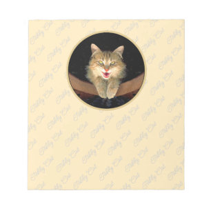 Mad Cat Painting - Cute Original Cat Art Notitieblok