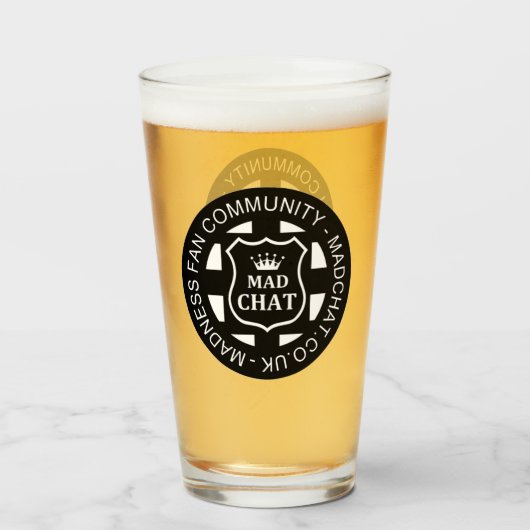 Mad Chat Beer Glass Glas (Achterkant gevuld)