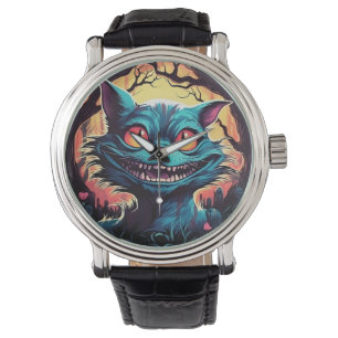 Mad Cheshire Cat Alice in Wonderland Horloge