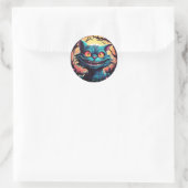 Mad Cheshire Cat Alice in Wonderland Ronde Sticker (Tas)