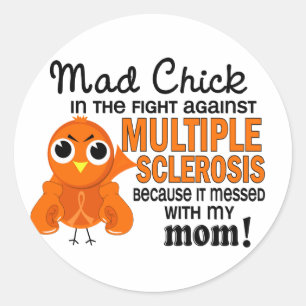 Mad Chick 2 Mam Multiple Sclerosis MS Ronde Sticker